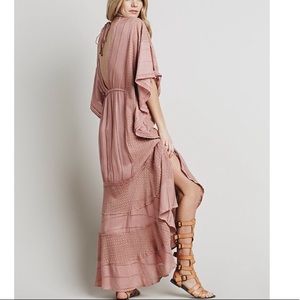 NWOT Free People Oh Valencia Caftan Dress Pink